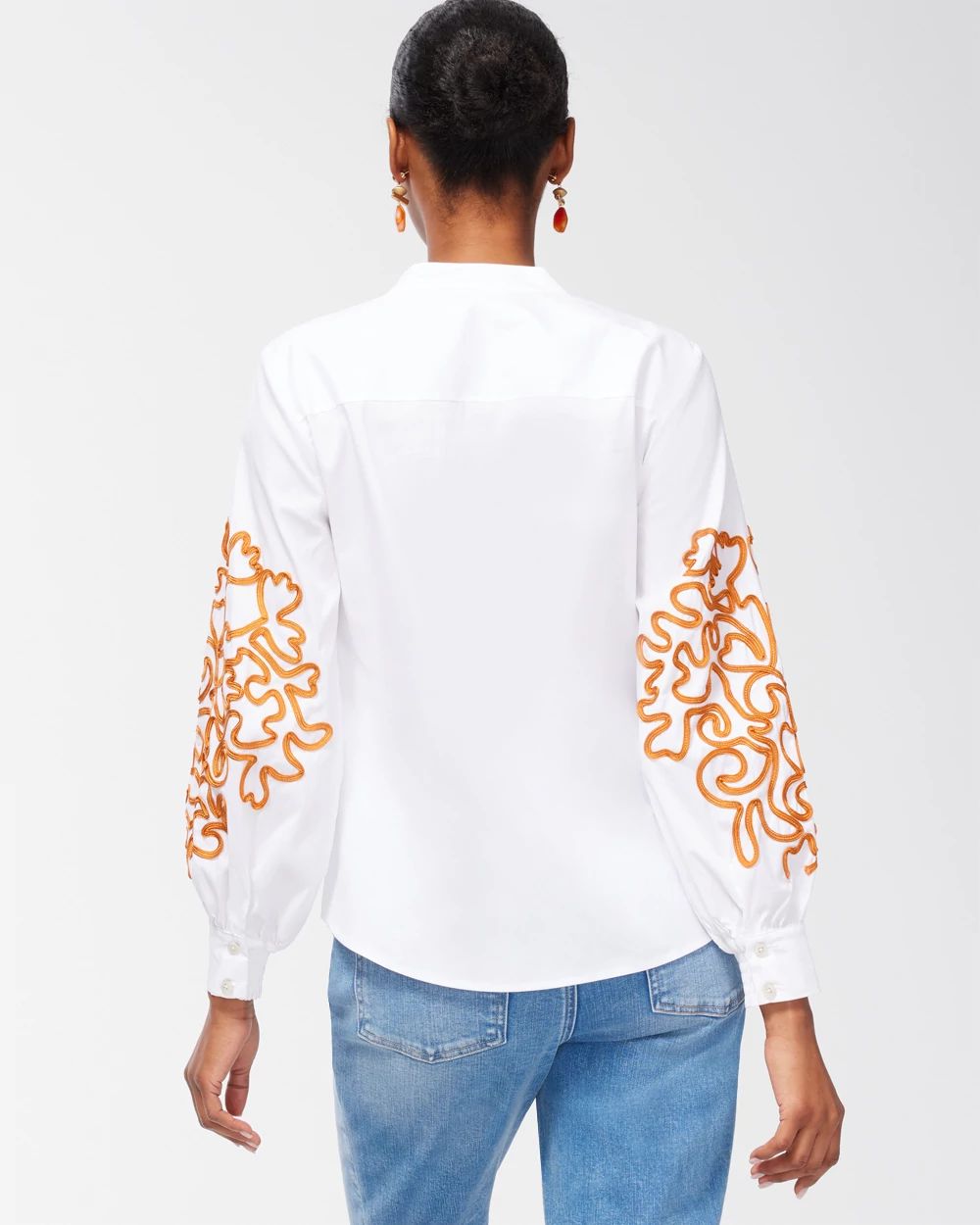 Poplin Embroidered Shirt | Chico's
